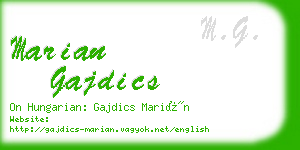 marian gajdics business card
